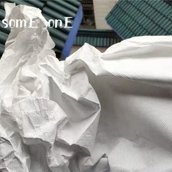 0.04mm Thin Soft White Tyvek Paper Washing Breathe DIY Patches Background Decor Wallet Bags Coat Clothes Designer Fabric