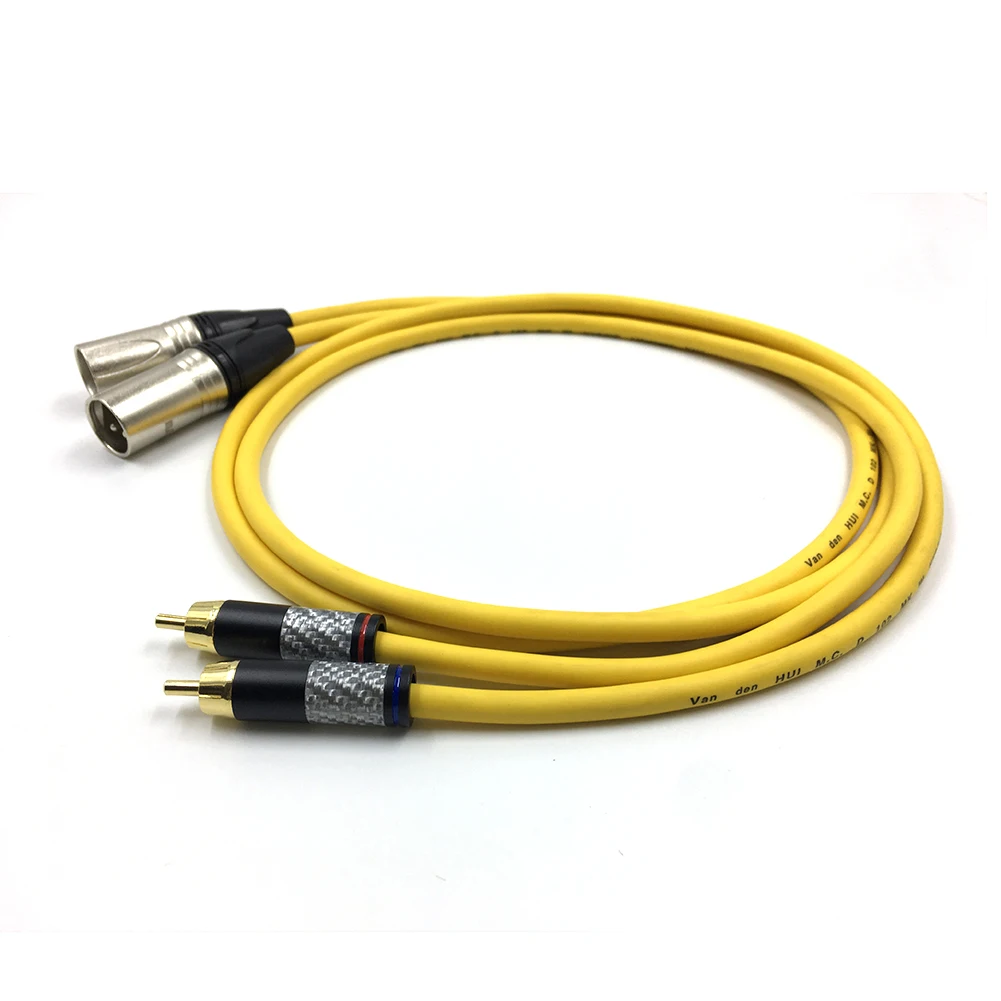 One pair Hifi 2 RCA Malel to 2 XLR Male Audio Cable High Quality Dual RCA to Dual XLR Cable