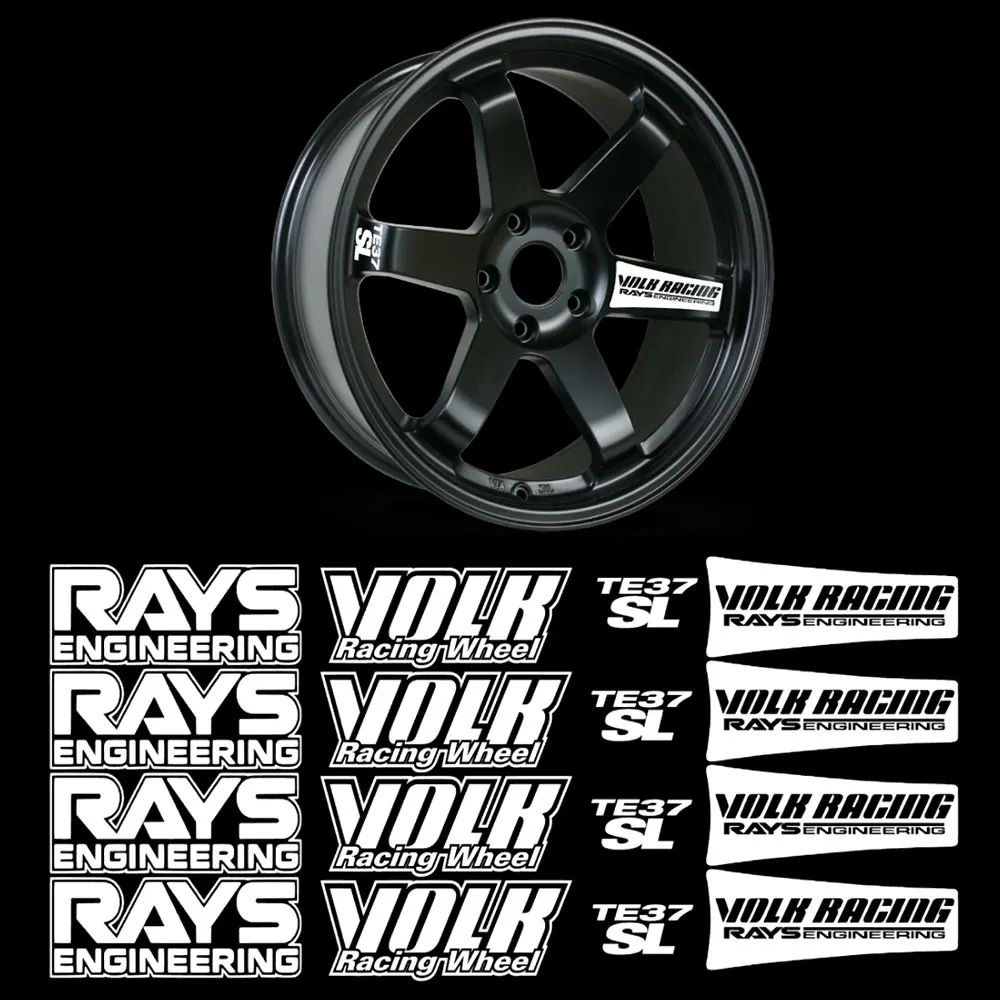 for JDM Reflective RAYs VOLK Racing TE37SL Wheel 16 sticker decal Drift