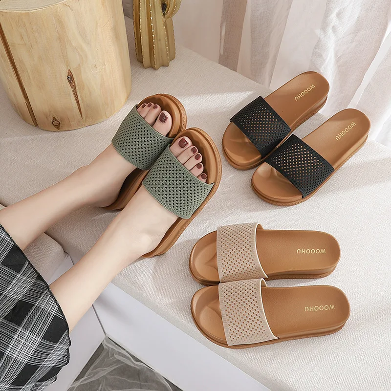 Classic Designer Women Flat Flip Flops Hollowout Sandal Slippers Shoes Women Lady Roma Flats Slippers Sandals Shoes Woman