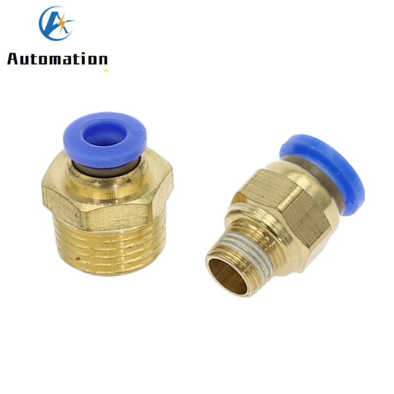 1PCS Male thread 1/8'' 1/4'' 3/8'' 1/2'' to Tube 4 6 8 10 12mm Straight Push in Fitting Pneumatic Push to Connect Air