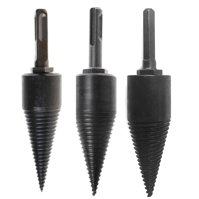 Firewood Machine Drill Wood Cone Reamer Punch Driver Drill Bit Split Drilling Tools 130x32mm