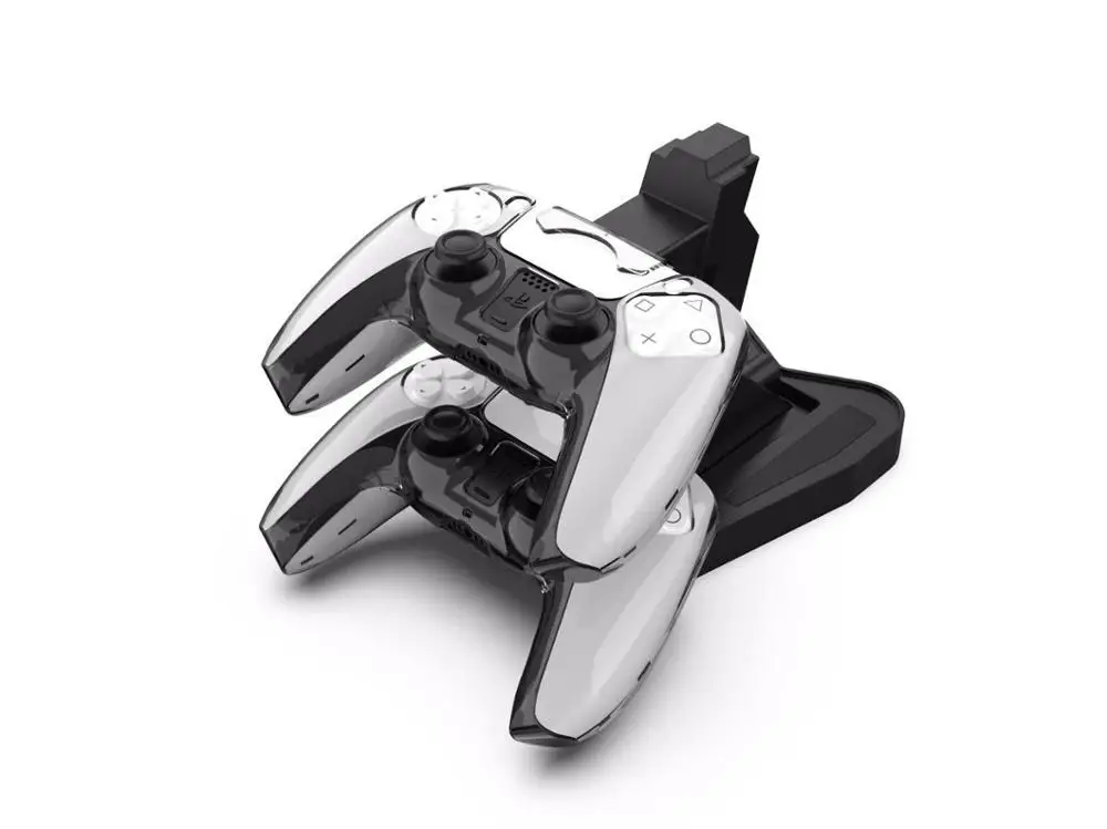 Small PS5 Controller Charger Dual USB Charging Station Stand Lightweight Game Playing Elements for PS5 DualSense