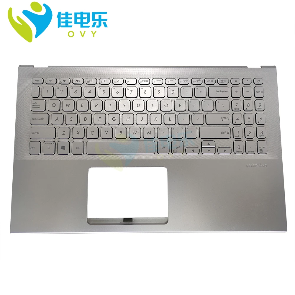 

OVY US Replacement Keyboards for ASUS vivobook 15 X512 X512FA silver Upper Case keyboard 90NB0KR2-R32US0 0KNB0-5121US00 90% New