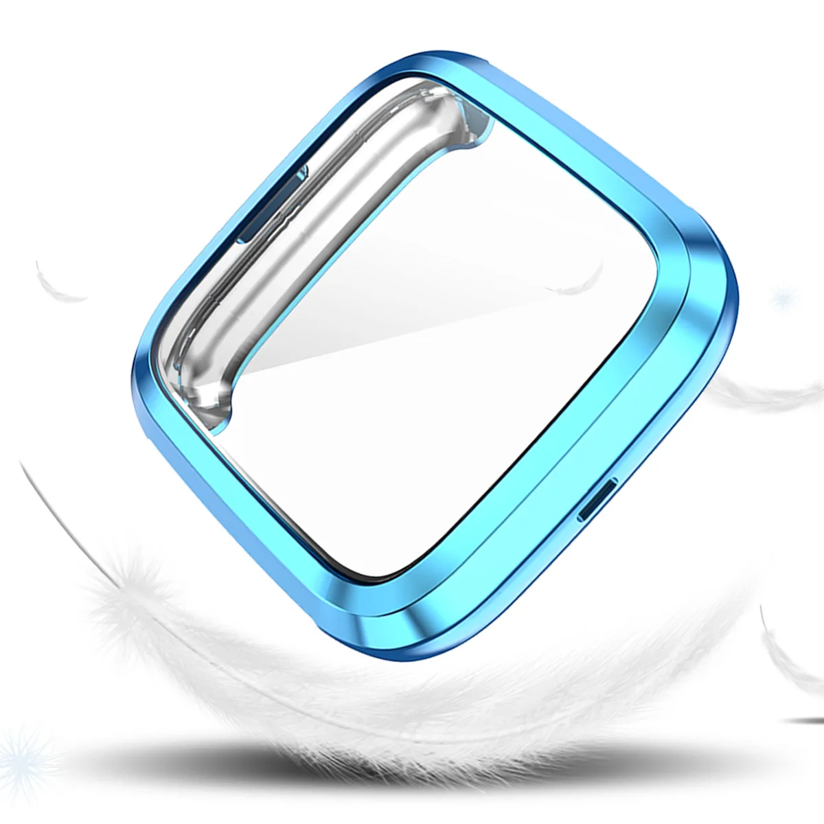 ปกคลุม Electroplate ป้องกันหน้าจอ TPU นุ่มสำหรับ Fitbit Versa 2/Versa2 SE Smartwatch ป้องกัน Shell