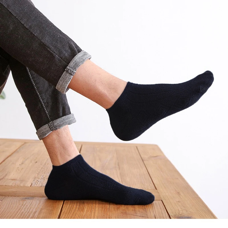 2 pares homem algodão meias curtas moda respirável malha masculino confortável cor sólida casual tornozelo meia