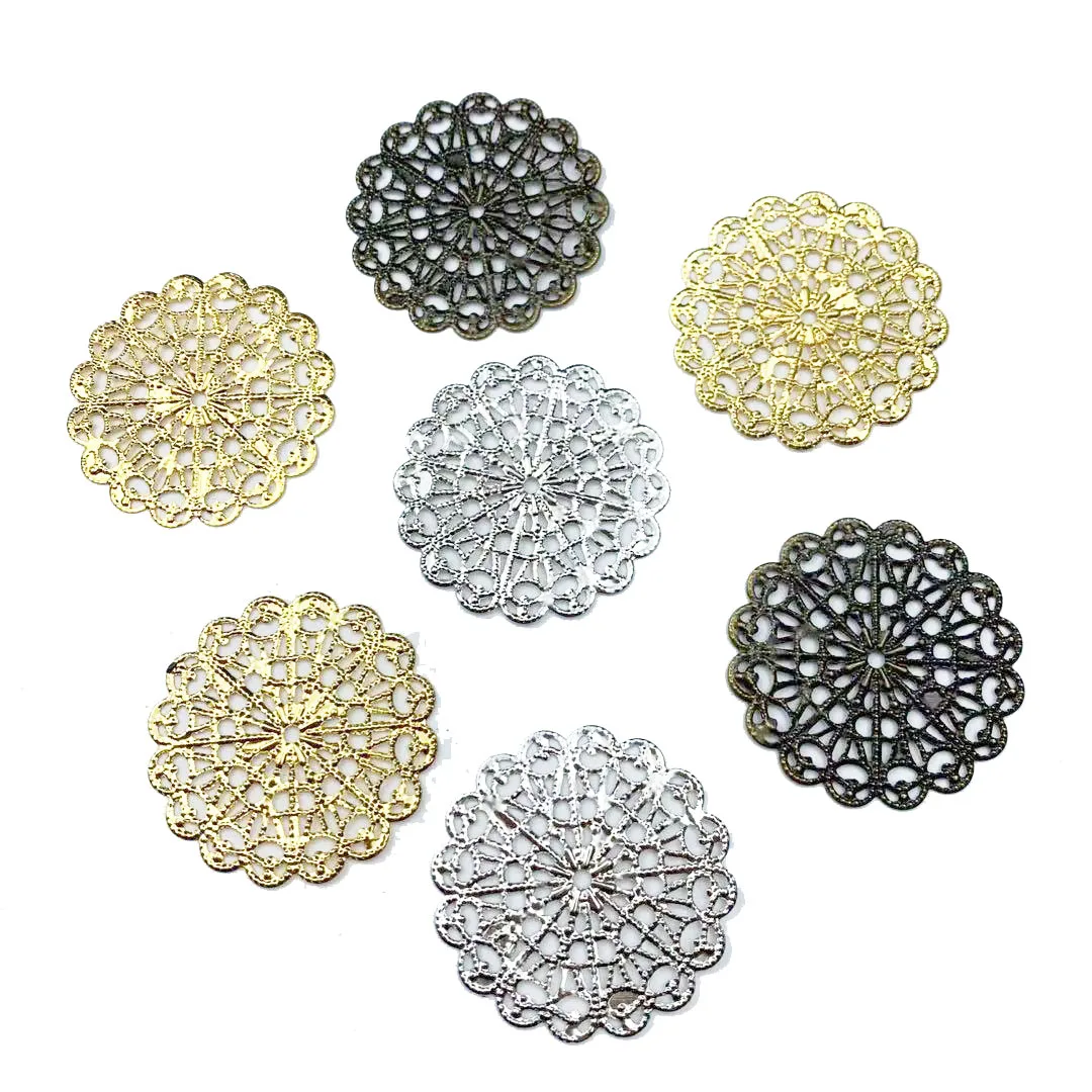 20pcs  41MM Metal sheets Bendable  Filigree Findings Diy Vintage Jewelry Accessories Handmade Materials