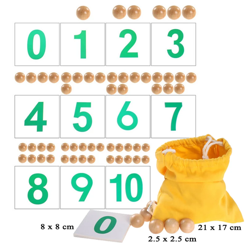 Caja para contar matemáticas Montessori, juguetes para niños, contador de números de madera, juguete de aprendizaje, juguete educativo para preescolar, material didáctico para niños