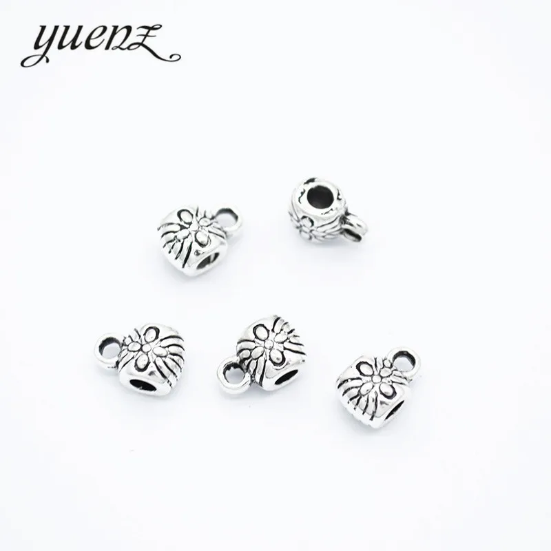 YuenZ 30pcs 2 colour Antique Silver color Big Hole Beads Fit  Metal Zinc Alloy  DIY Beads Charm for Bracelets 9*6*5mm R219