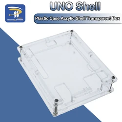 Black ABS Plastic Case Acrylic Shell Transparent Box for Arduino (Doesn't include UNO R3)