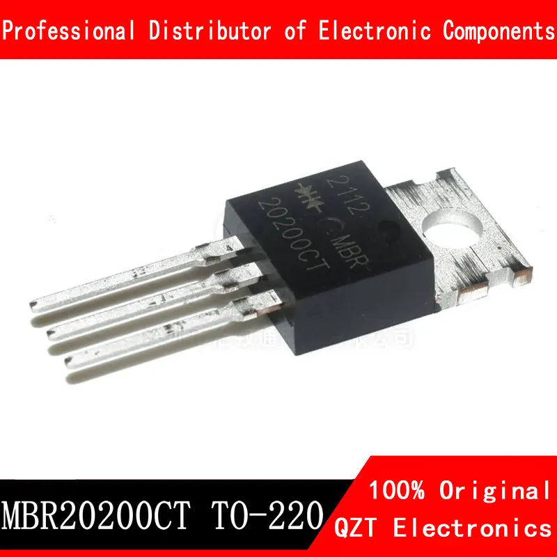 

10pcs/lot MBR20200CT MBR20200 MBR20200C TO-220 Schottky & Rectifiers 20A 200V new original In Stock