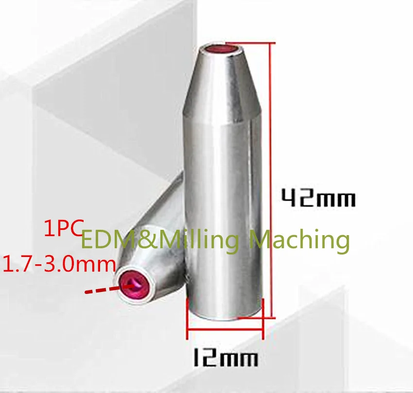 

EDM Machine C140D Ruby Ceramic Guide 12X42mm 1.7X3.0mm Guide Tube For Drill Guide For Drilling EDM Machine