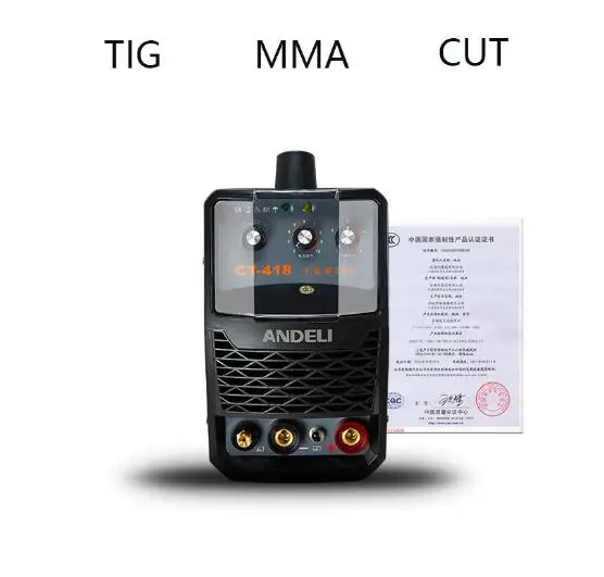 3 في 1 CT-418 آلة لحام شاشة ديجيتال TIG/ MMA/قص التيار المتناوب 220 فولت البلازما القاطع قطع لحام و ampamp اكسسوارات 50/60Hz