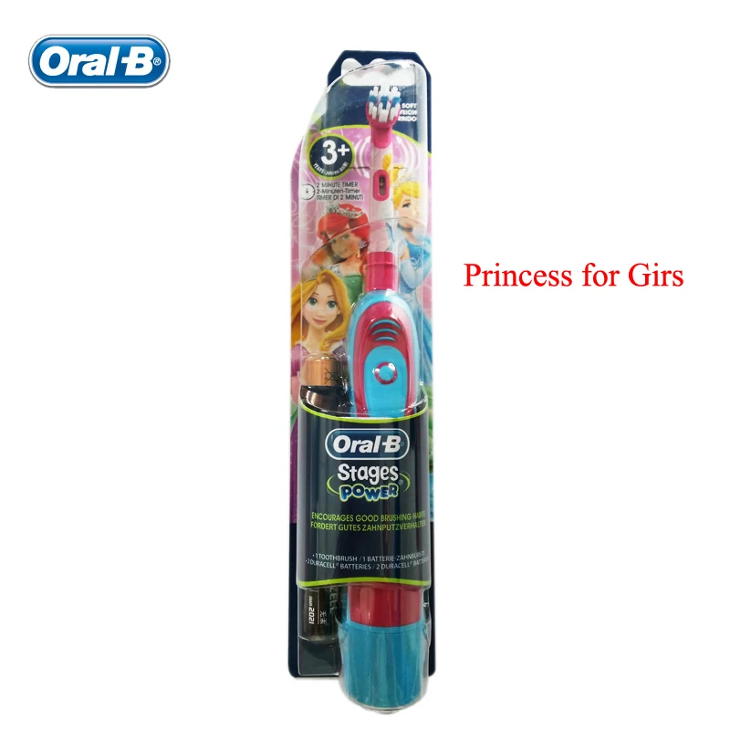 Oral-B Children\'s Battery Powered Electric Toothbrush Oral Dental Clean Waterproof  Kids Toothbrush Replace Heads For Age 3+