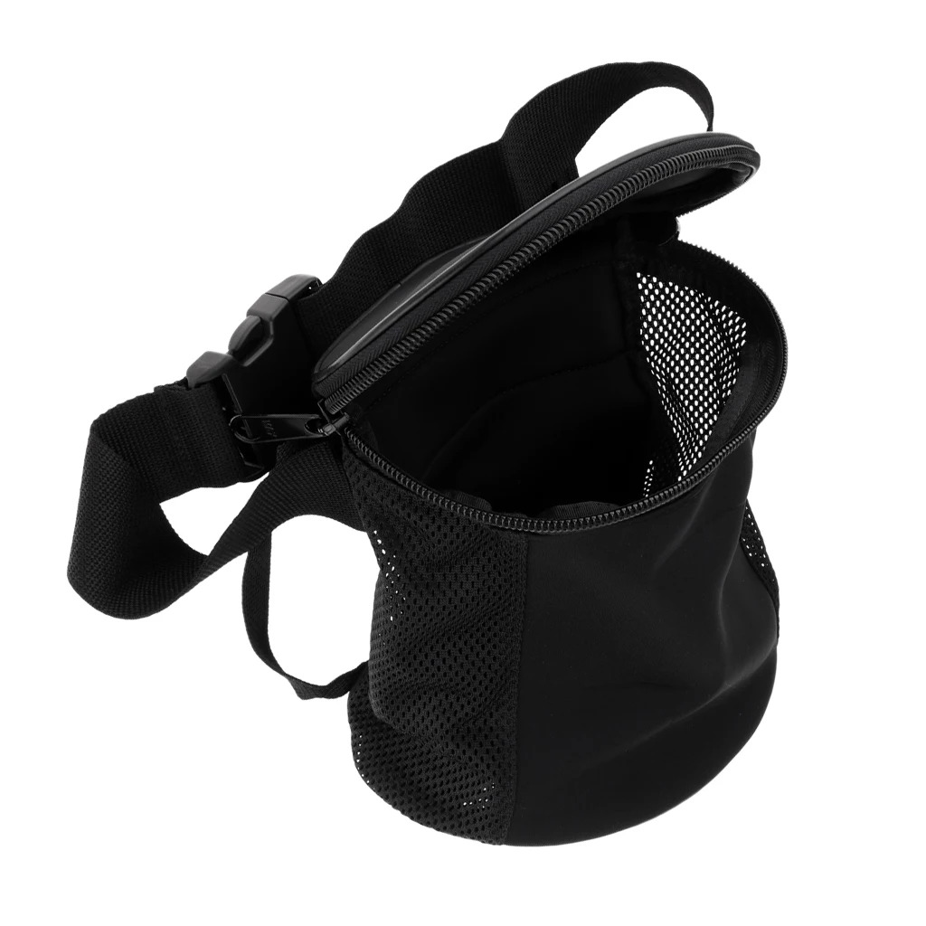 Bolsa de malha de neoprene para mergulho 3mm, suporte de armazenamento de equipamento de mergulho com zíper e alça de coxa