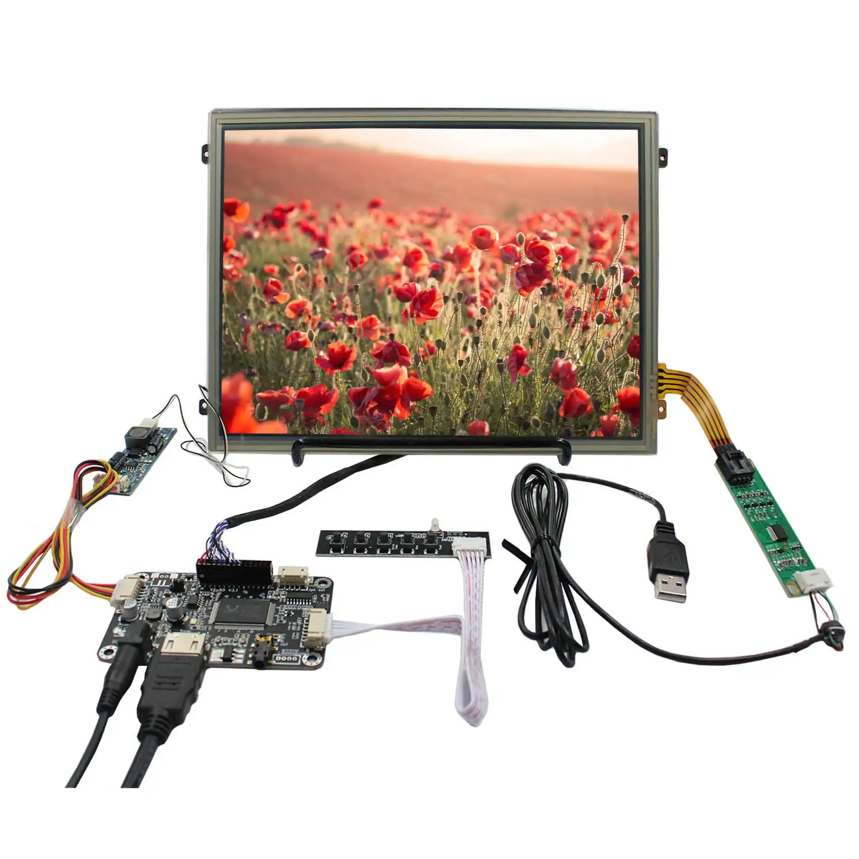 10.4inch 1024x768 IPS Brightness 500nits VS140T-003A LCD Screen Touch Panel with HD-MI Audio LCD Controller Board