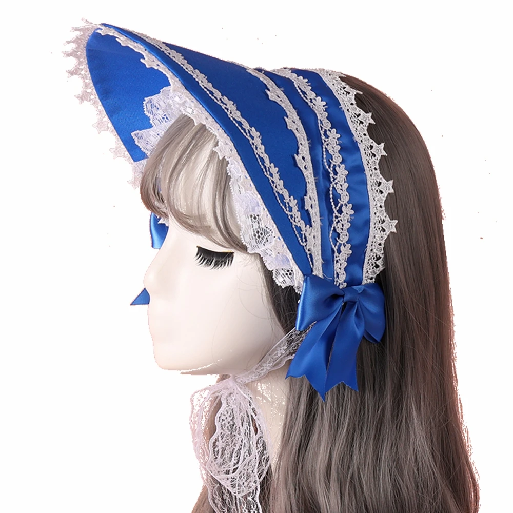 Lace Lolita Bonnet Victorian Headpiece Handmade Gorgeous Gothic Vintage Girl Court Sun Hat Bnt Cosplay