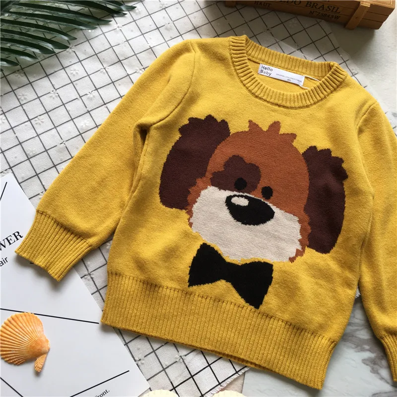 Tonytaobaby Fall and Winter Clothes New Style Baby Ginger Pure Cotton Puppy Sweater  Boy Sweater