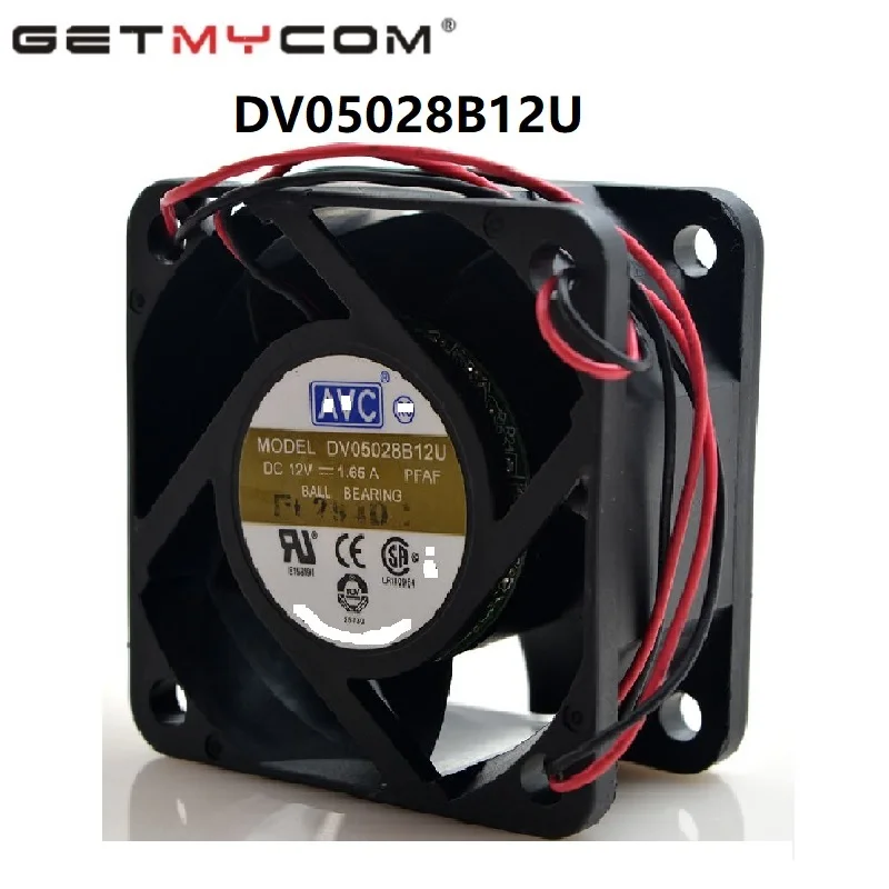 Getmycom оригинальный DV05028B12U вентилятор с тепловым излучением для воздушных шаров DC 12V 1.65A 2-проводной 50 мм 50x50x28 мм серверный квадратный охлаждающий вентилятор