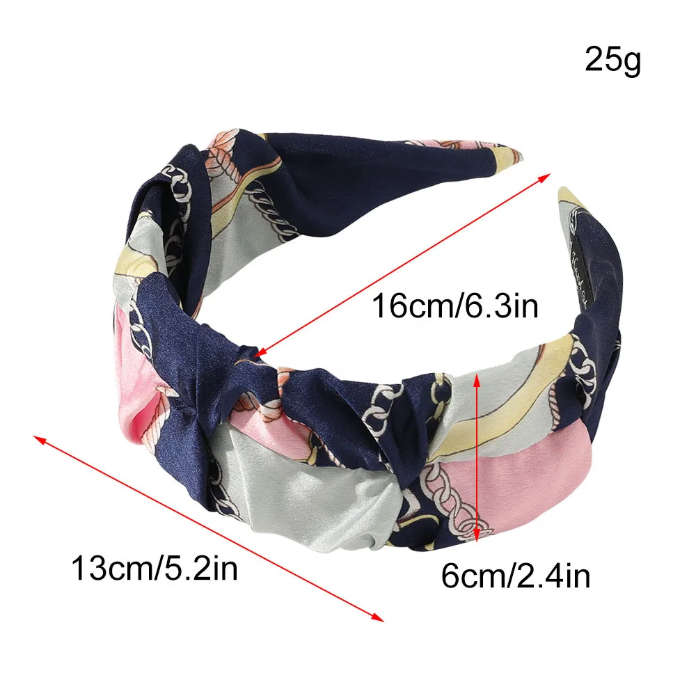 Top Fashion Brand Cute Floral Wide Size Pleated Women Hairbands Causal Colorful Leopard Patter Girl Hair Hoops Headbands Sale