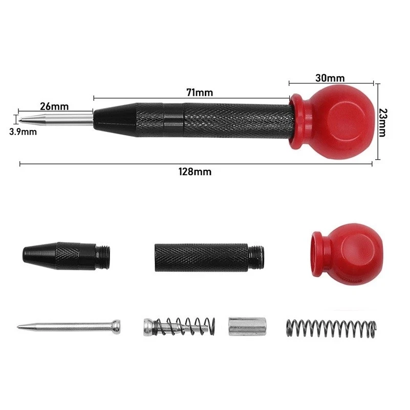 อัตโนมัติฤดูใบไม้ผลิ Positioner Center Punch เจาะ Bit Woodworking เครื่องมือโลหะ Drills ฤดูใบไม้ผลิโหลด Dent Marker ทำลายหน้าต่าง Devic