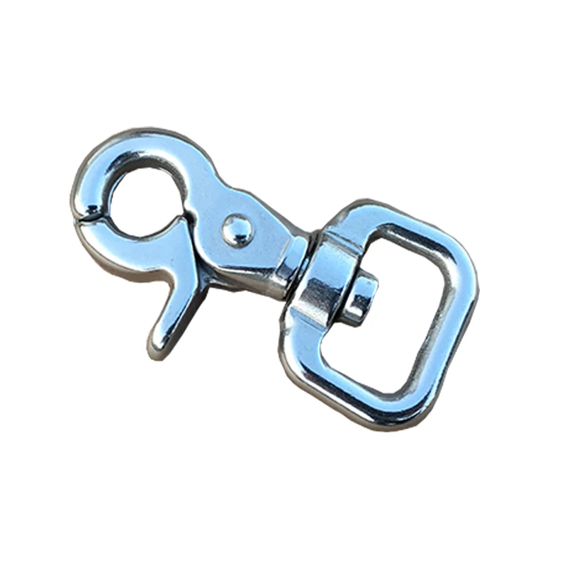 16mm Stainless Steel Snap Swivel Clasp Clip Bag Snap Heavy Pet Rope Snap Hooks Keychain Camping Lanyard Craft 21mm Squar Eye