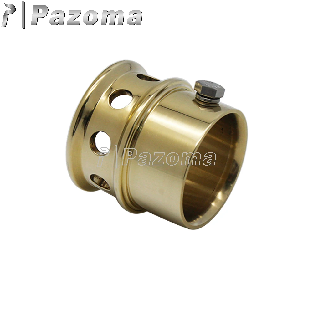 ทองเหลืองเจาะรถจักรยานยนต์ท่อไอเสียท่อเคล็ดลับ 1.75 "2" 2.25 "2.5" ท่อไอเสียท่อไอเสียสําหรับโรงเรียนเก่า Bobber Chopper