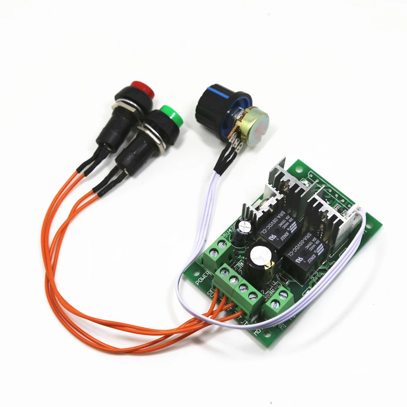 PWM DC Motor Controller 6V~30V 10A 200W Motor Driver Speed Regulator with Stepless and Positive Inversion