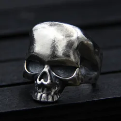BOCAI Retro S925 silver skull ring men models personalized original design ring
