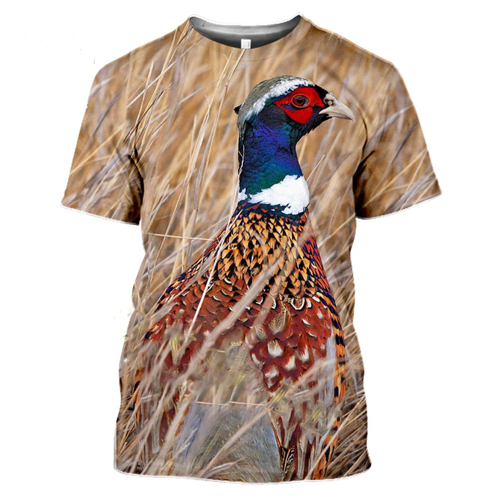 Duck Pigeon Hunting 3D Print T-Shirts Men Women Fashion Streetwear O-Neck Oversized Short Sleeve T Shirt Tees Tops Man Clothing