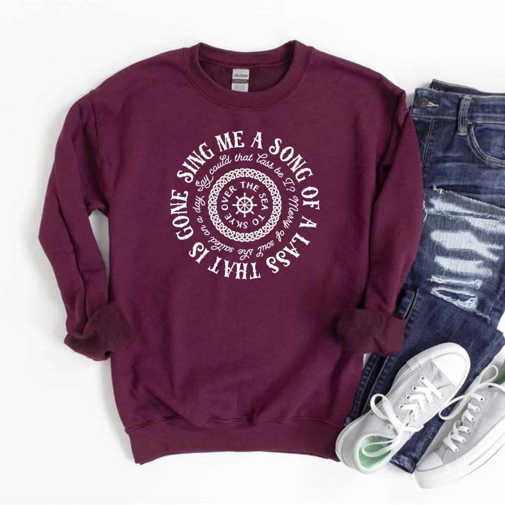 Sing Me a Song Skye Boat Lyrics Sweatshirt Outlander Book Series Jamie Fraser Sweatshirts Fraser Ridge Clan Tv Show Hoodies