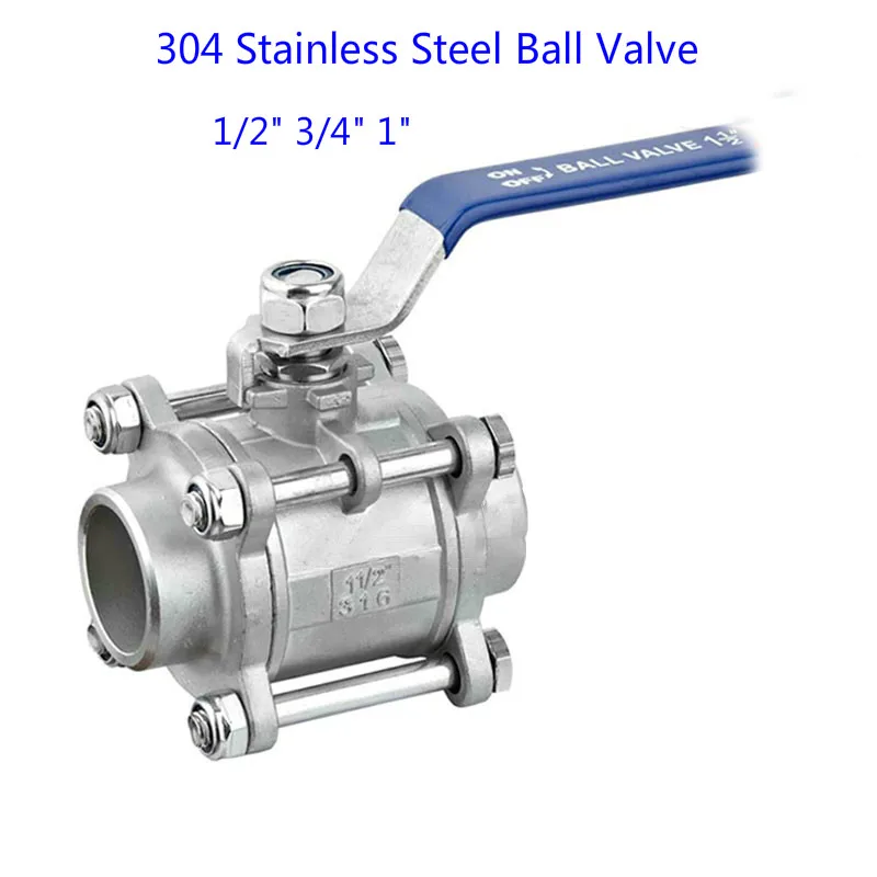 

High Quality 3pc Type 304 Stainless Steel Welded Ball Valve 1/2" 3/4" 1" BSP Female Thread Q21F-16