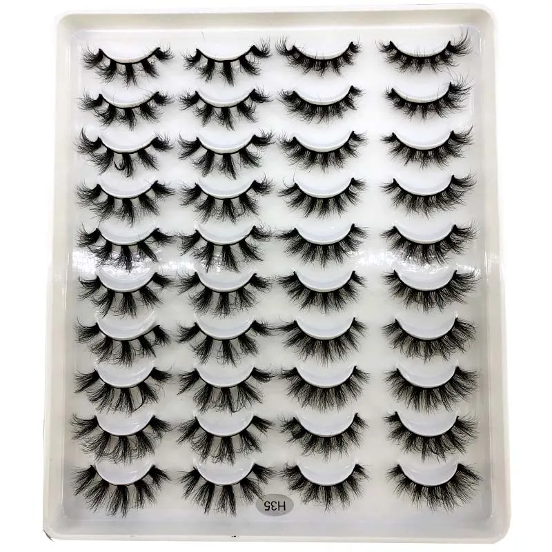 HBZGTLAD 20 pairs 15-25mm natural 3D false eyelashes fake lashes makeup kit Mink Lashes extension mink eyelashes maquiagem