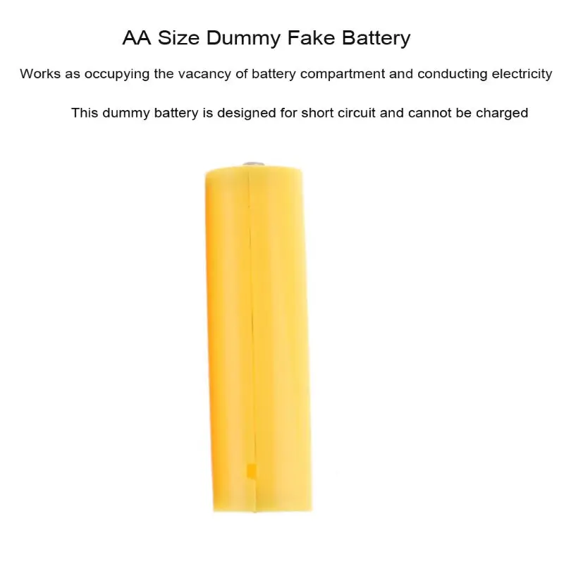 5Pcs LR06 AA LR03 AAA Size Dummy Fake Battery Setup Shell Placeholder Cylinder Conductor Dummy Cells for Lithium iron phosphate