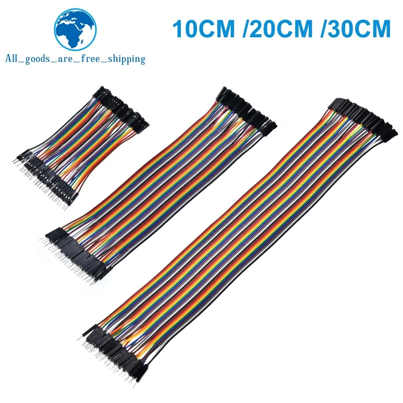 Cable Dupont Line de 40 Pines, 10cm, 20cm, 30cm, macho a macho, hembra a hembra, Cable de puente Dupont para KIT de bricolaje de PCB