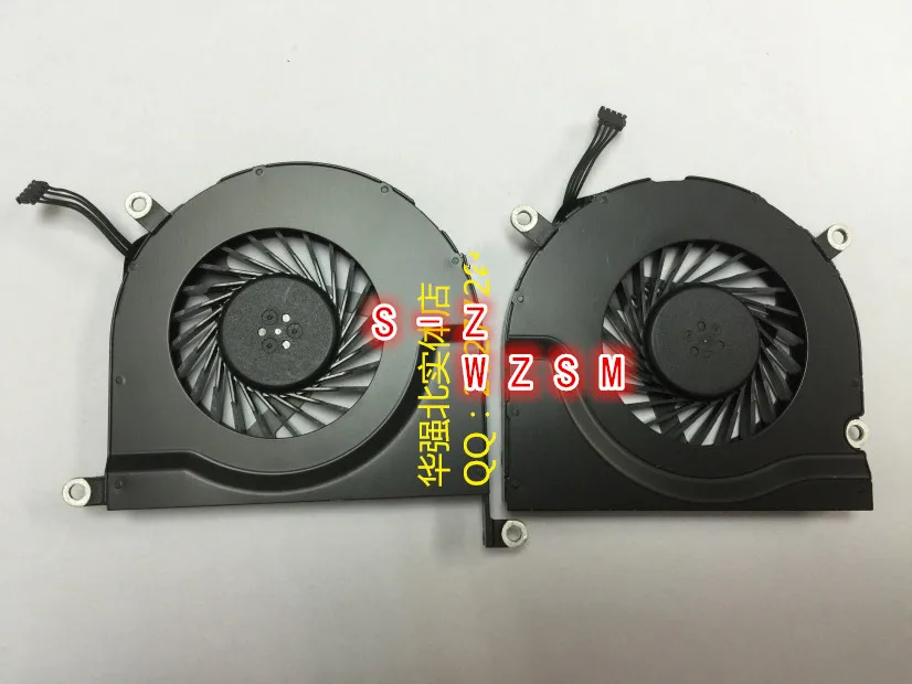 WZSM laptop CPU cooling fan For Apple macbook pro 17 MC226 mc227 A1297 MC024 MC725 MC110 mb604 KSB0605HC one pair