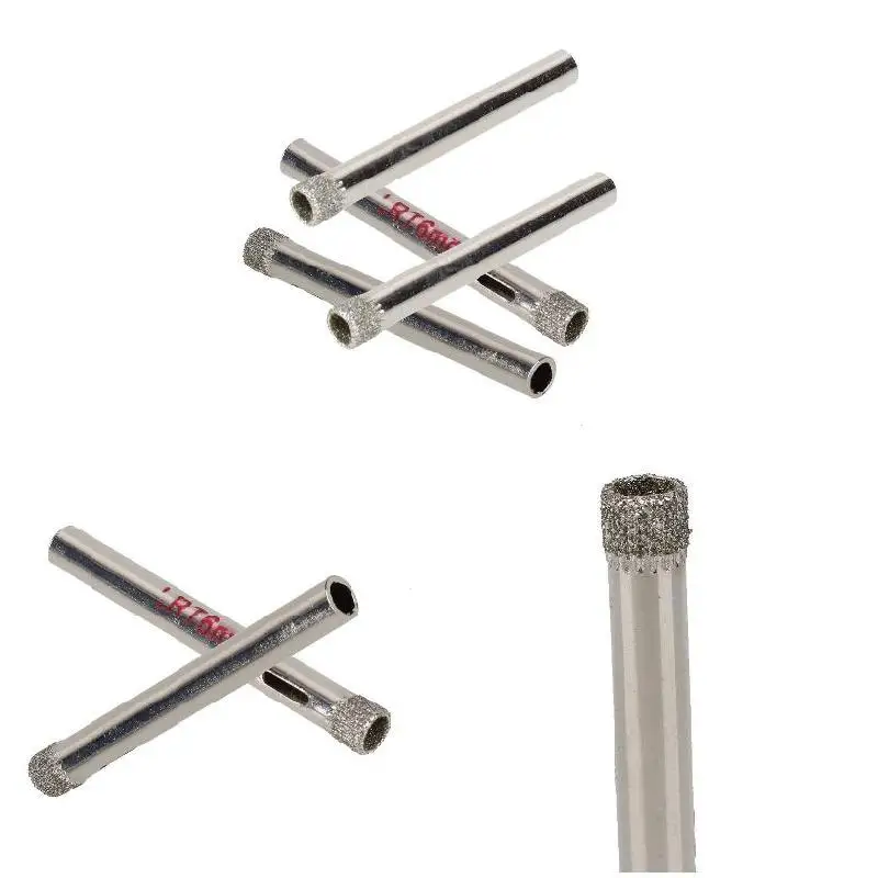 10 pezzi 6mm punta da trapano diamantata per piastrelle seghe a tazza in vetro ceramico argento