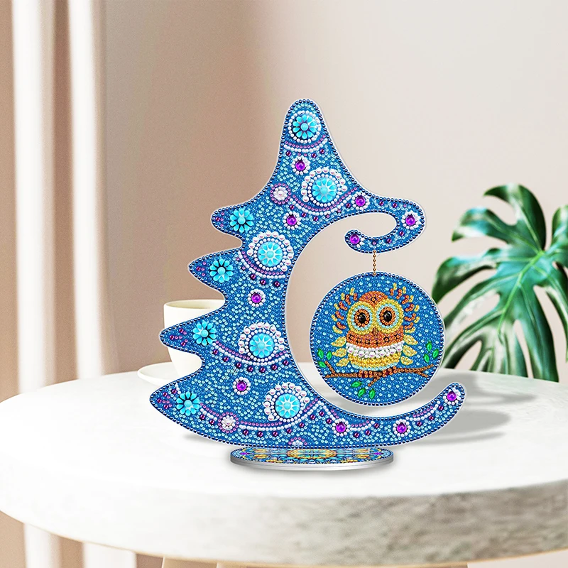 HOMFUN 5D Crystal Christmas Tree Diamond Painting Santa Claus Embroidery Colorful Rhinestones DIY Halloween Home Decor Gift