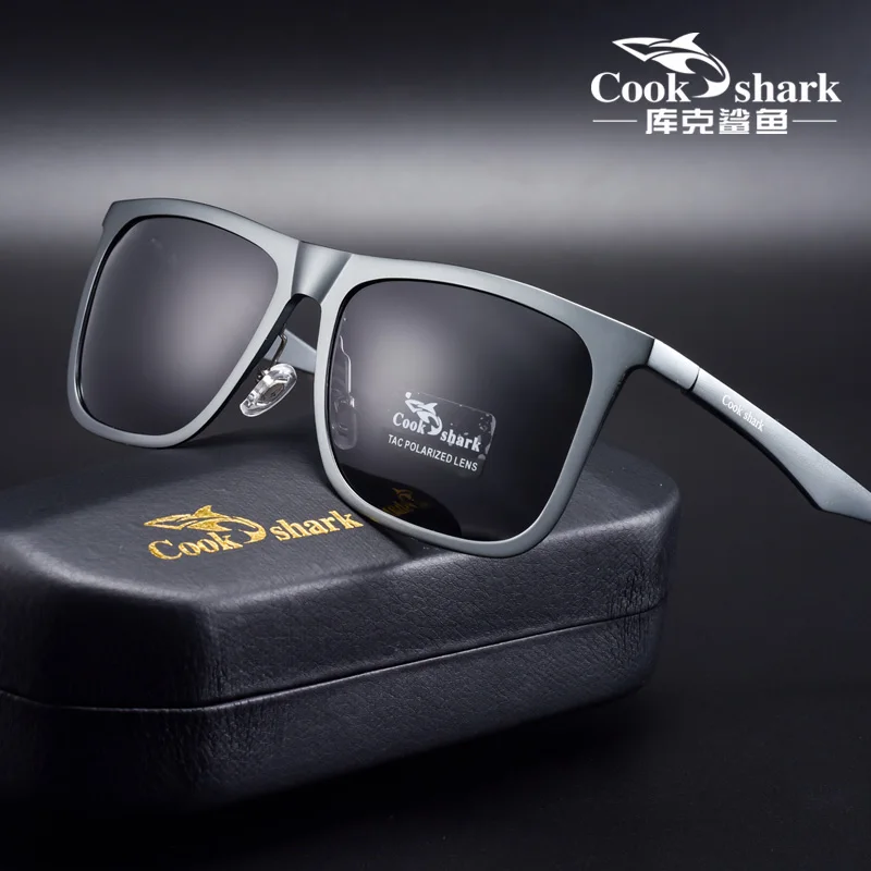 Cook Shark 2020 new sunglasses polarized sunglasses for men and women Korean driver hipster glasses