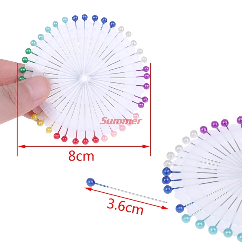 Smart Home New 40pcs Round Pearl Straight Head Pins Dressmaking Faux Pear Corsage Pin For DIY Pearl Needle Sewing Accessories