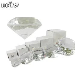 Cristallo trasparente fermacarte sfaccettato vetro taglio gigante diamante gioielli Decor Craft