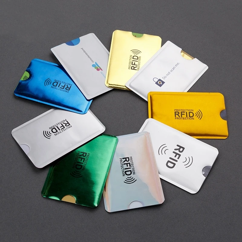 Anti Rfid Wallet Blocking Reader Lock Bank Card Holder Id Card Case Men Women Credit Passport NFC Card Bag Aluminium 6*9.3cm