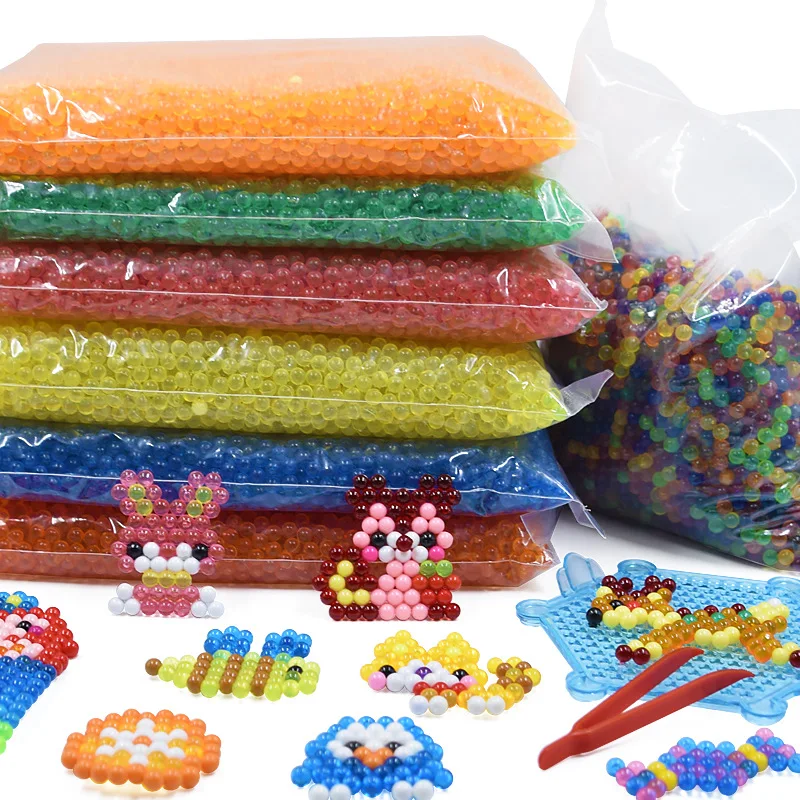 6000pcs 36 colors beads puzzle Crystal color DIY beads water spray set ball games 3D handmade magic toys for children