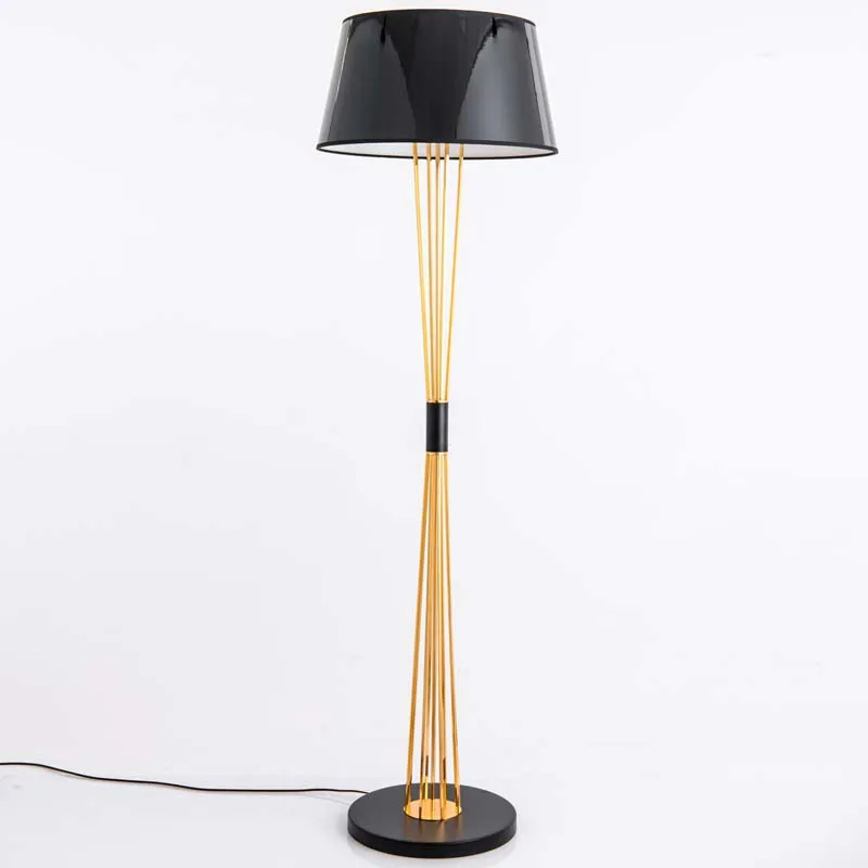 Metal LED Black  Floor Lamp Gold White  Standing Lighting Bedside Night Soft Light for Bedroom Living Study Reading Room Home