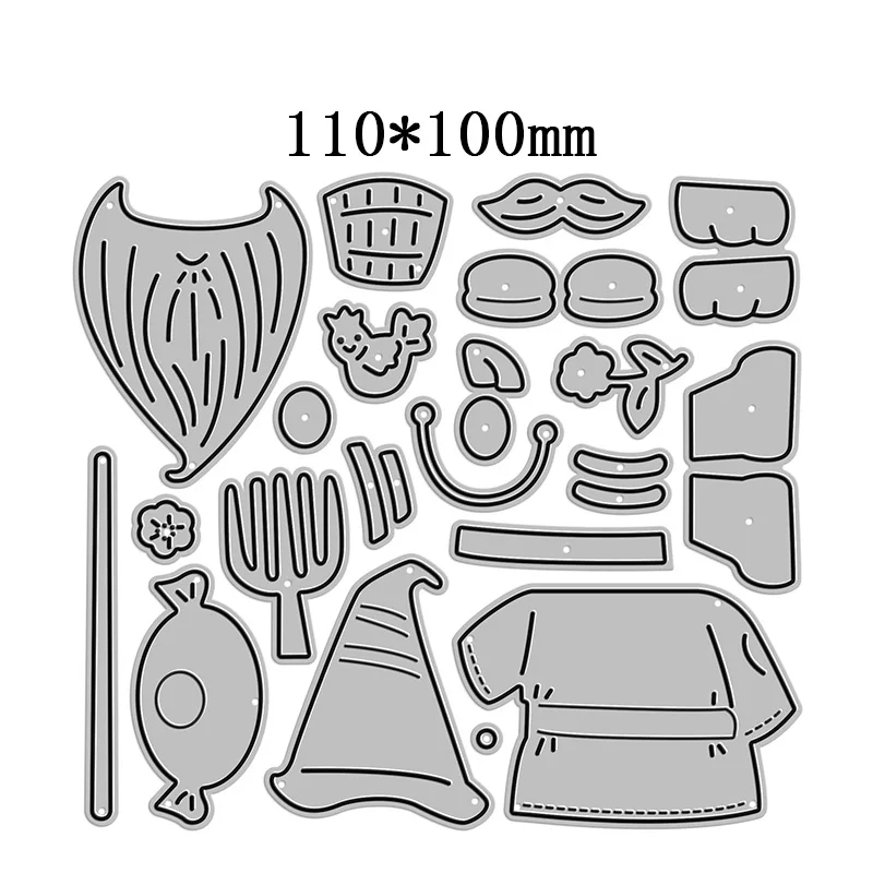 New Bearded Old Man With Barrel Craft Embossing Mold 2022 Metal Cutting Dies For DIY Decorative Scrapbooking Album Card Making