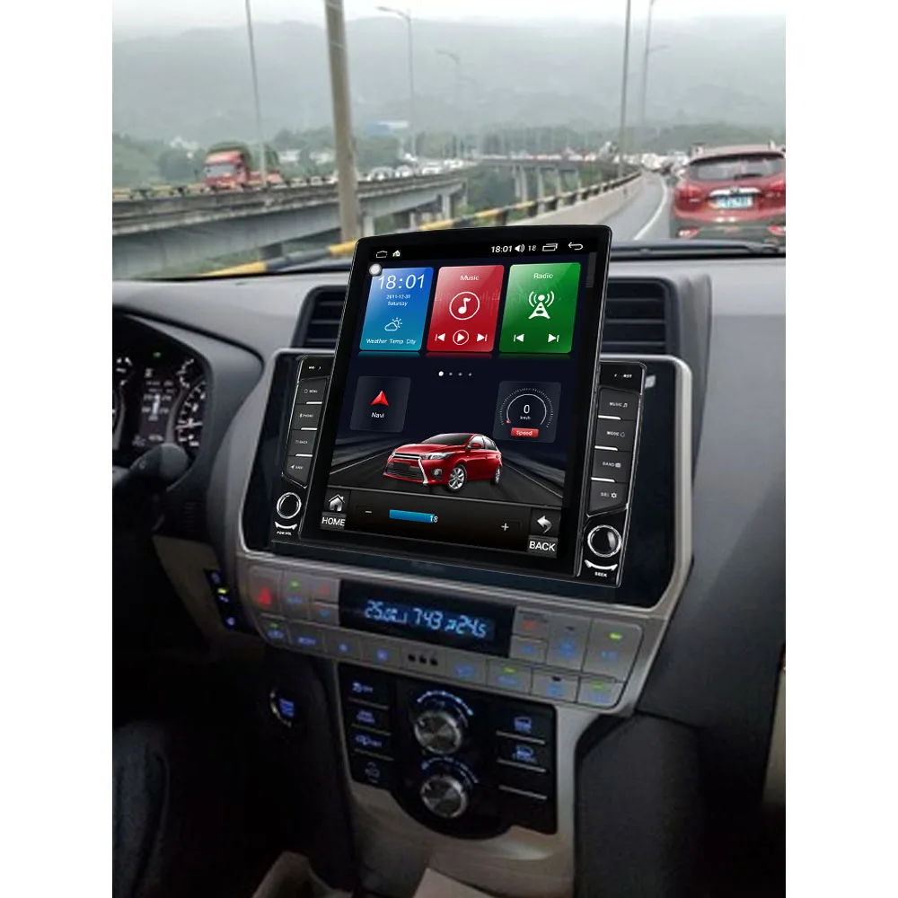 Multimedia Navi For TOYOTA PRADO 2010 2011 2012 2013 Head Unit Car IPS DSP Audio Radio Tesla Player Android 10 64GB GPS