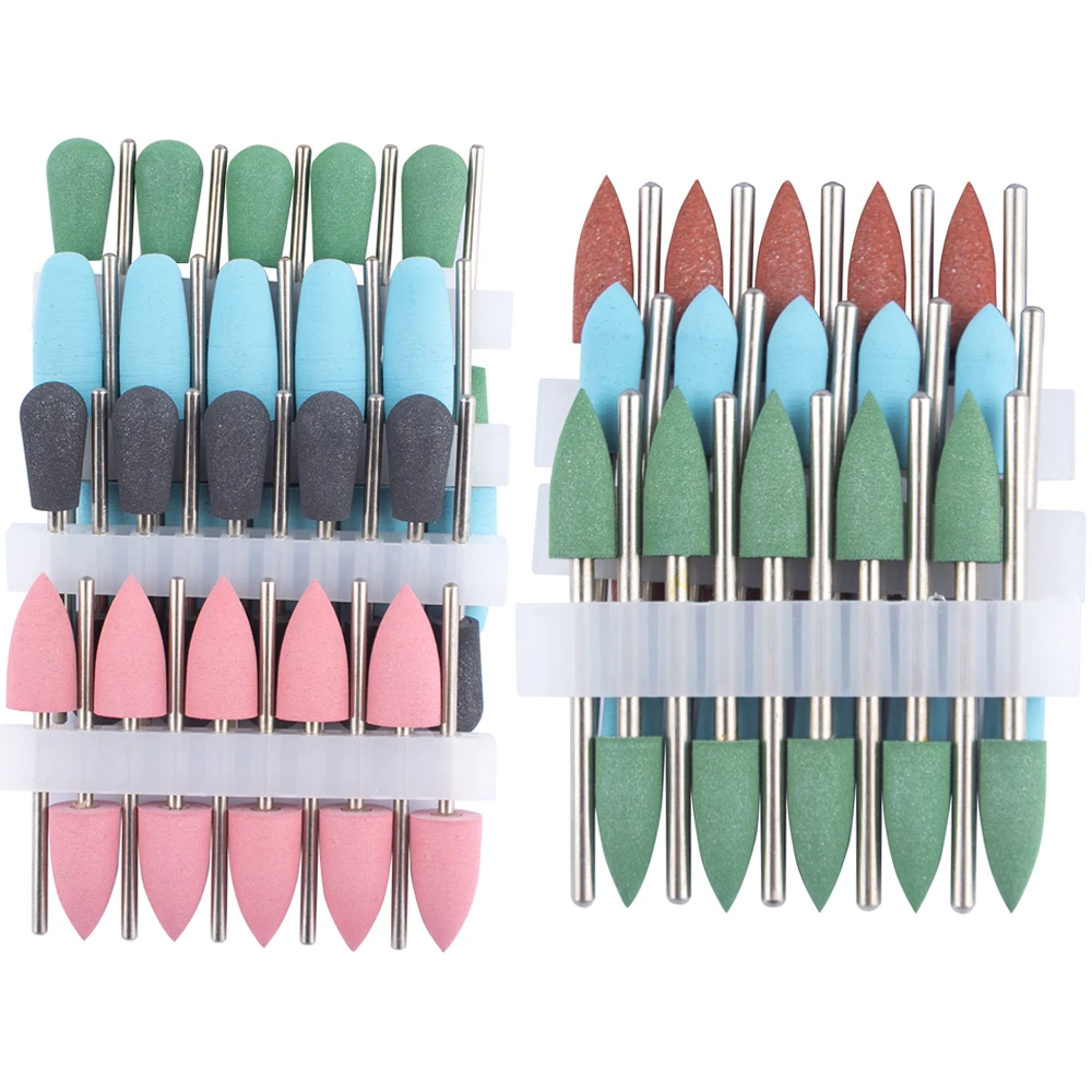 

10pcs Silicone Milling Cutter for Manicure Rubber Nail Drill Bits Machine Manicure Accessories Nail Buffer Polisher Grinder Tool