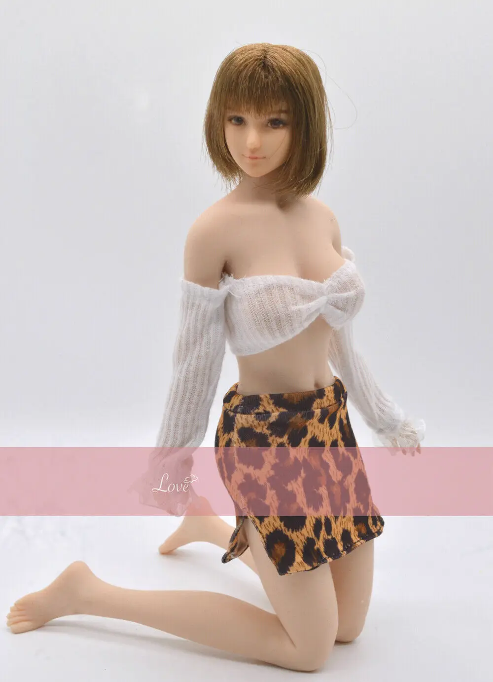 

1/6 Scale Phicen Female Soldier Accessories Clothes Sexy Bag Hip Leopard Skirt