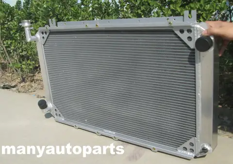 3-radig 56 mm aluminiumkylare för Nissan Patrol GQ Y60 Safari 2,8L/4,2L 4200cc DIESEL RD28T TD42 I6 och 3,0L RB30S BENSIN 1987-1997 12 best sales Patrol Y60 Nissan - №7