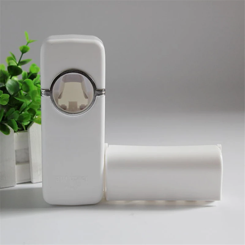 Automatic 5 Toothbrush Holder Set Wall Mount Stand Toothbrush Holder White Automatic Toothpaste Dispenser Bathroom Tools Set